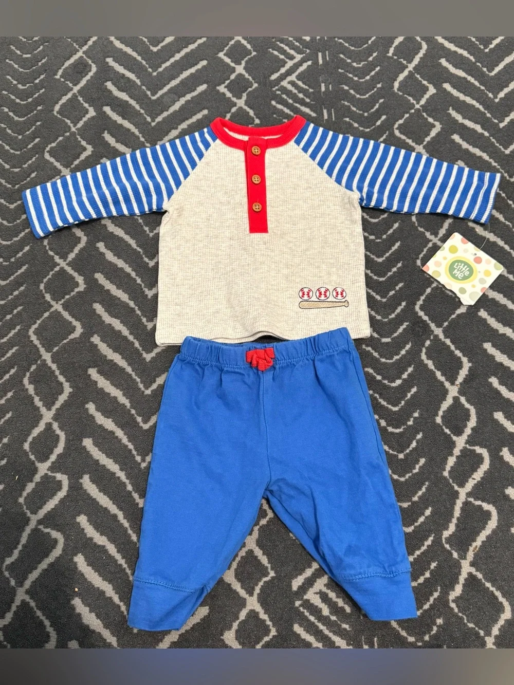New baby boy little me shirt and pants set